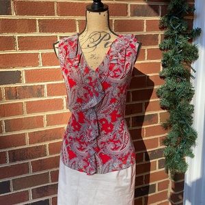 Jones New York red dress blouse